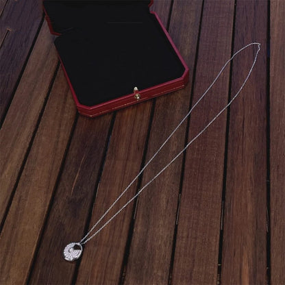 Mysitc AMULETTE SILVER FULL DIAMOND NECKLACE