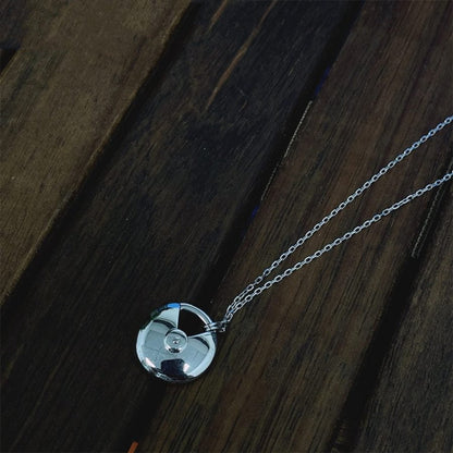 Mysitc AMULETTE SILVER FULL DIAMOND NECKLACE