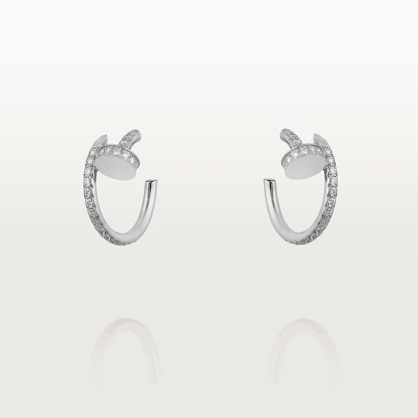 Mysitc JUSTE EARRINGS 12.75MM SILVER DIAMOND