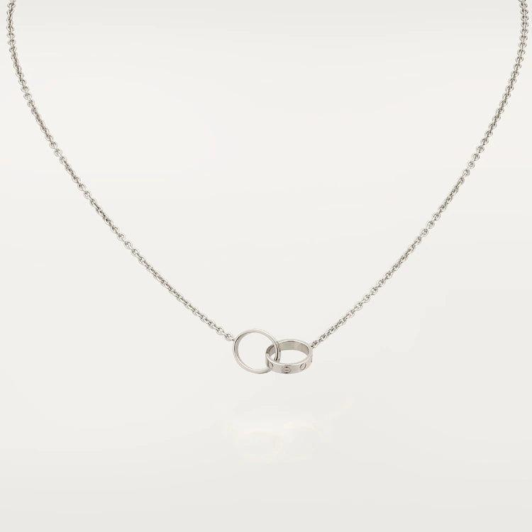 Mysitc LOVE NECKLACE PINK GOLD AND SILVER