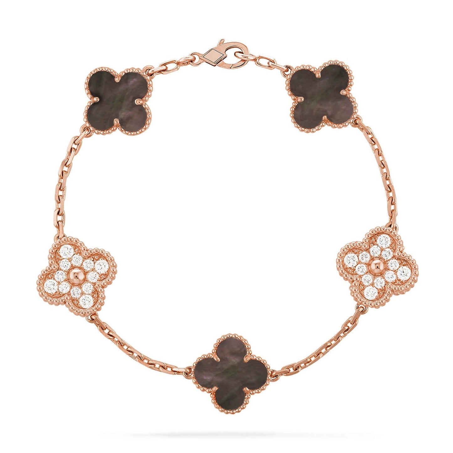 [Mysitc ]New CLOVER 5 MOTIF GRAY MOP BRACELET COLLECTION