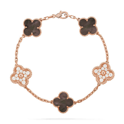 [Mysitc ]New CLOVER 5 MOTIF GRAY MOP BRACELET COLLECTION
