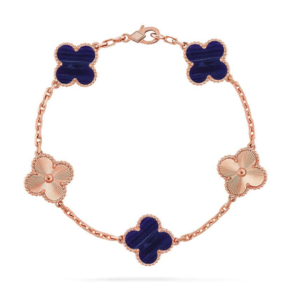 [Mysitc ]New CLOVER 5 MOTIF PURPLE STRIPES BRACELET COLLECTION