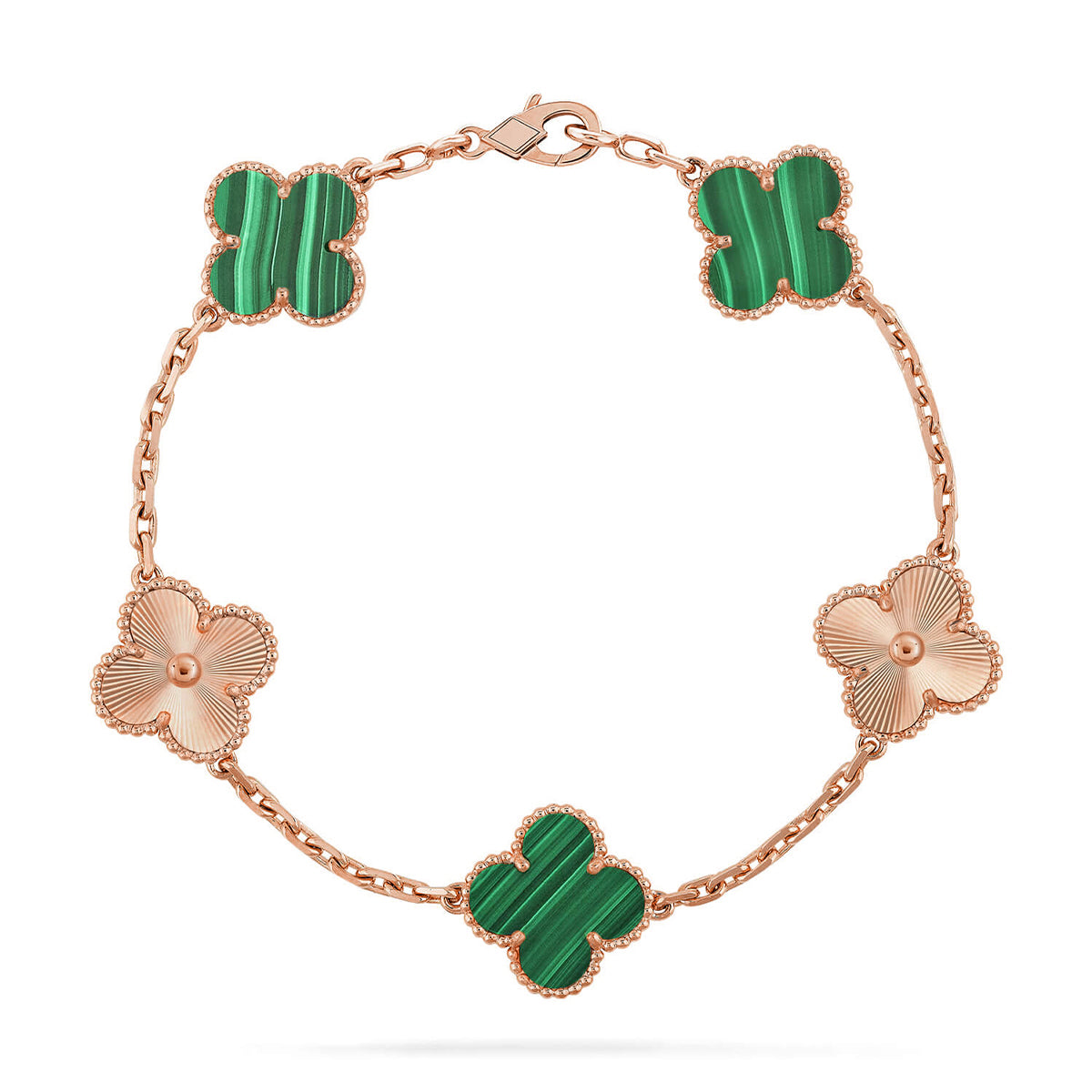 [Mysitc ]New  CLOVER 5 MOTIF MALACHITE BRACELET COLLECTION