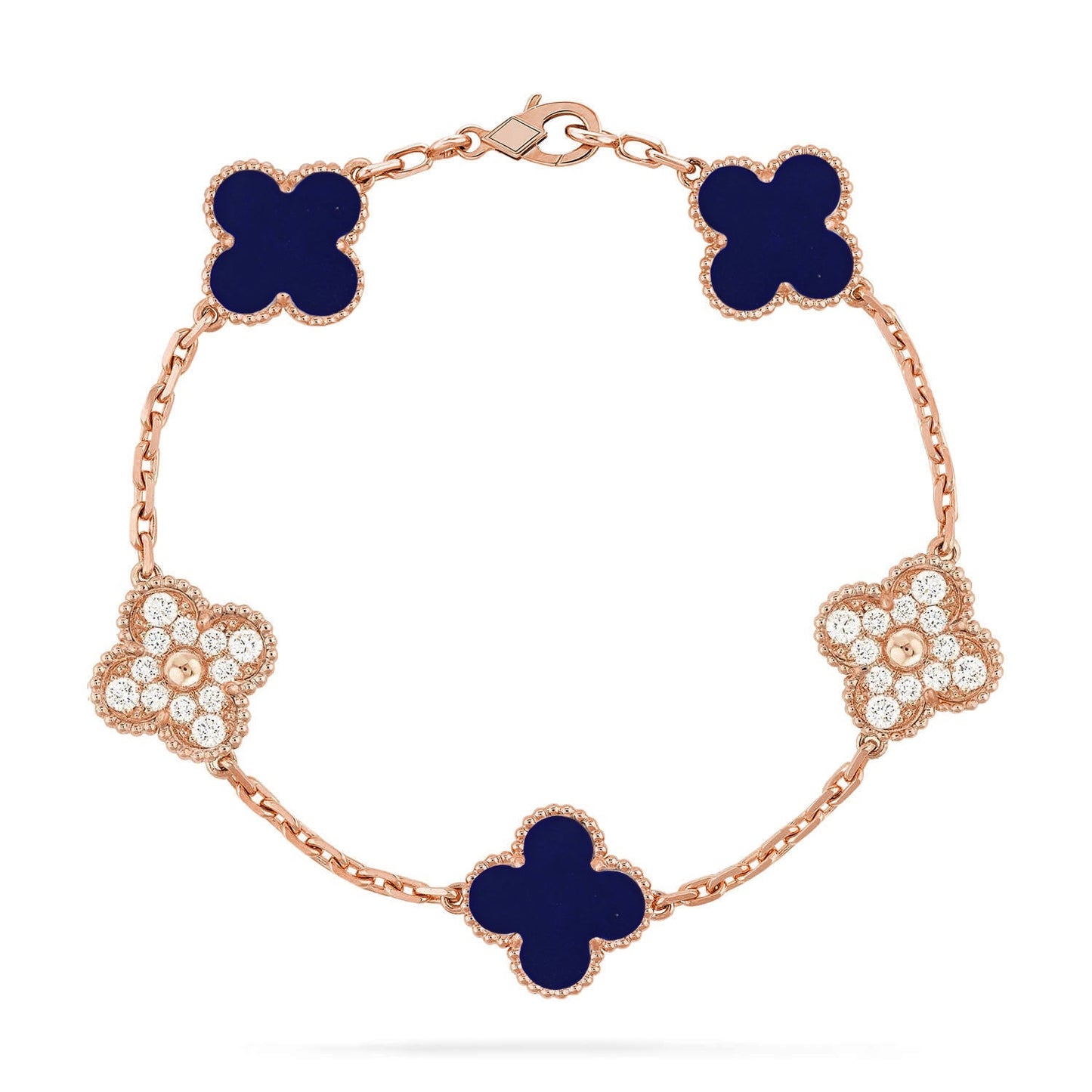 [Mysitc ]New CLOVER 5 MOTIF LAPIS LAZULI BRACELET COLLECTION