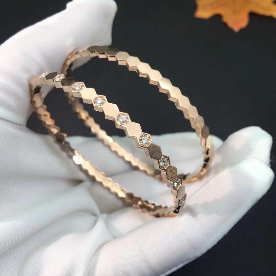 Mysitc BEE LOVE PINK GOLD DIAMOND BRACELET
