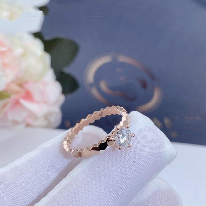 Mysitc BEE LOVE RING PINK GOLD 1 DIAMOND