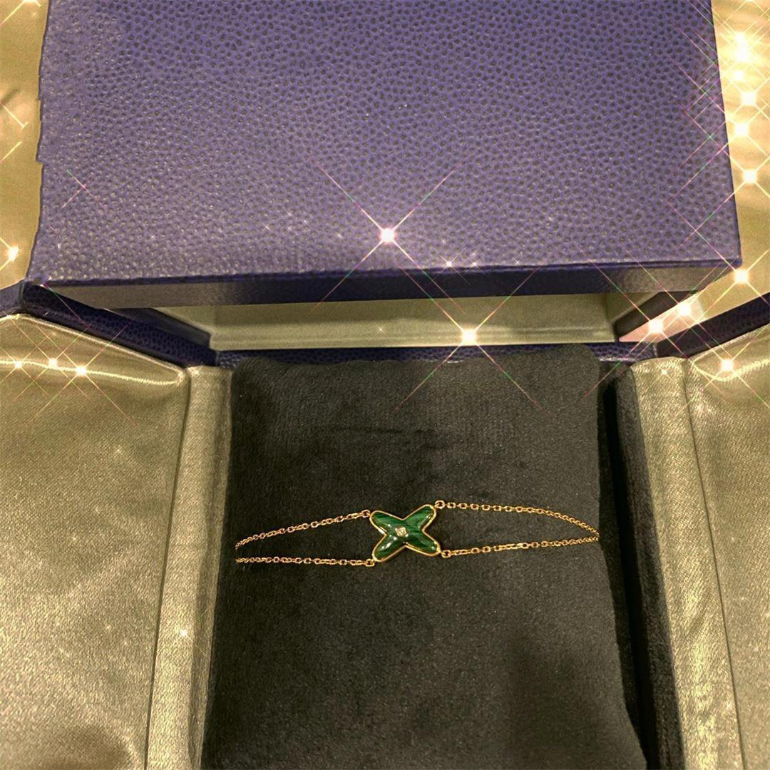 Mysitc JEUX BRACELET MALACHITE PINK GOLD 1 DIAMOND