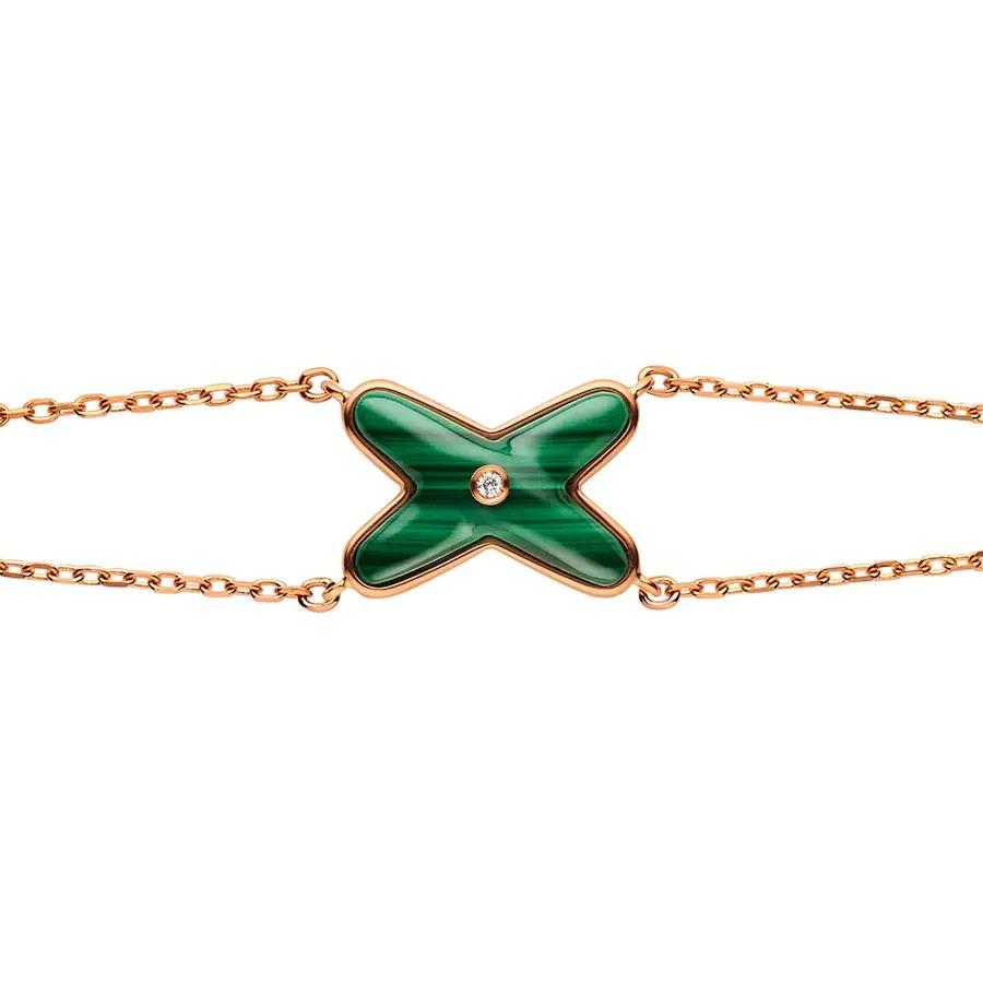 Mysitc JEUX BRACELET MALACHITE PINK GOLD 1 DIAMOND