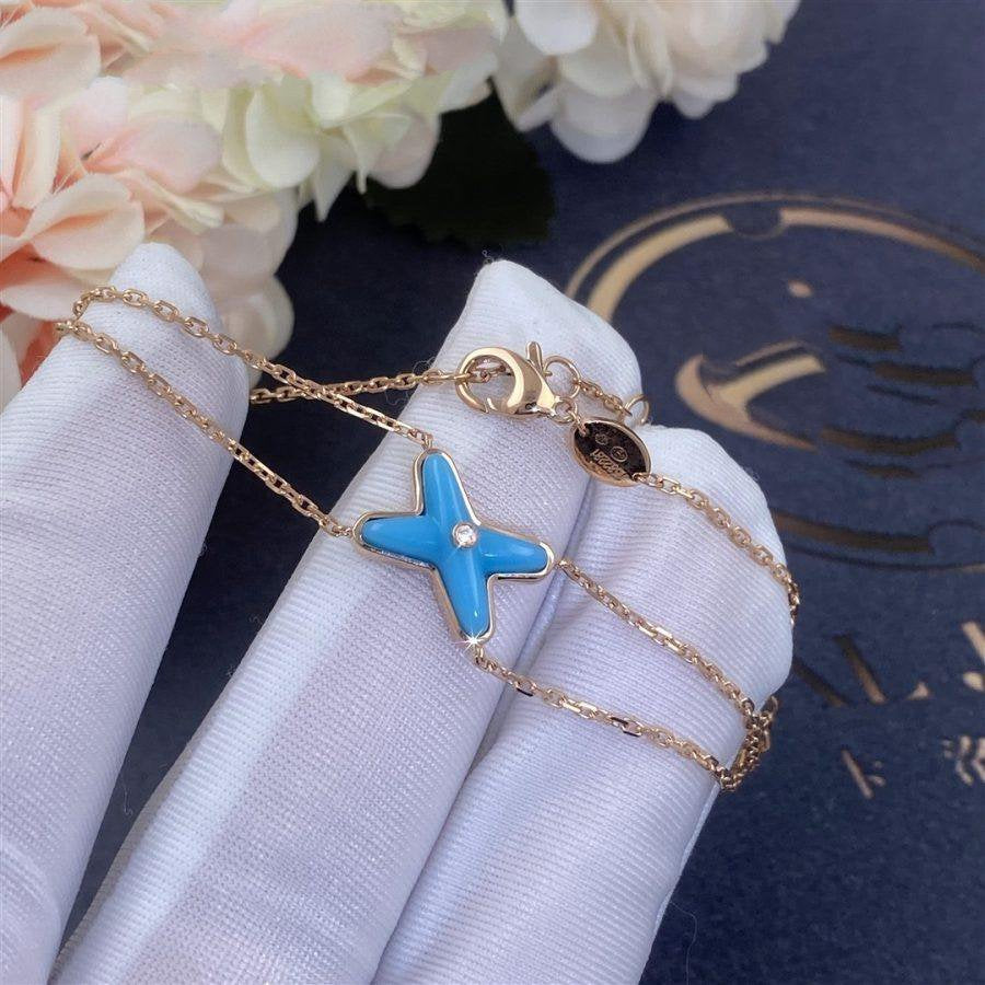Mysitc JEUX BRACELET TURQUOISE PINK GOLD 1 DIAMOND
