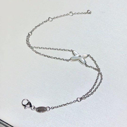 Mysitc JEUX BRACELET WHITE MOP SILVER 1 DIAMOND