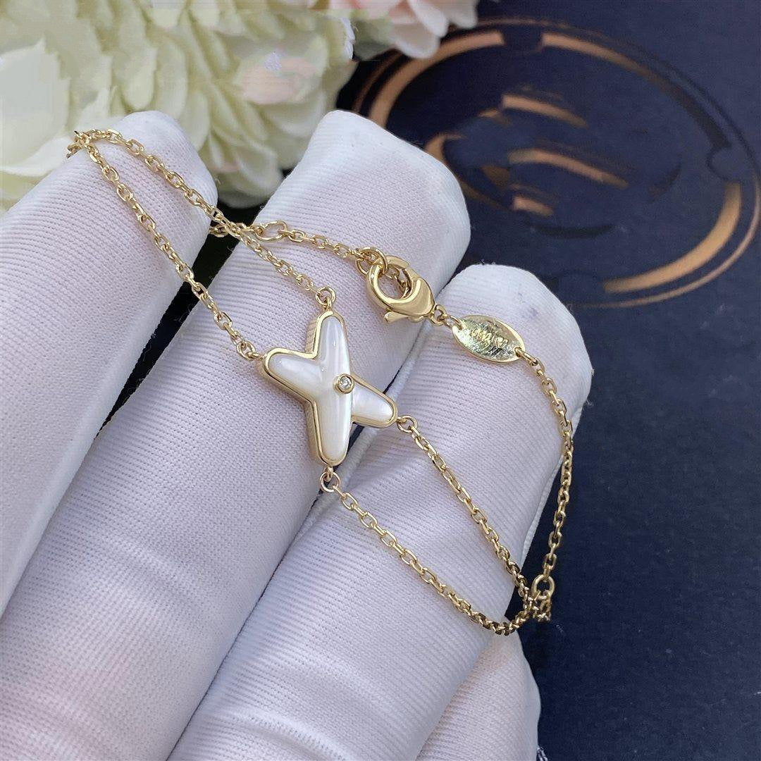 Mysitc JEUX BRACELET WHITE MOP GOLD 1 DIAMOND
