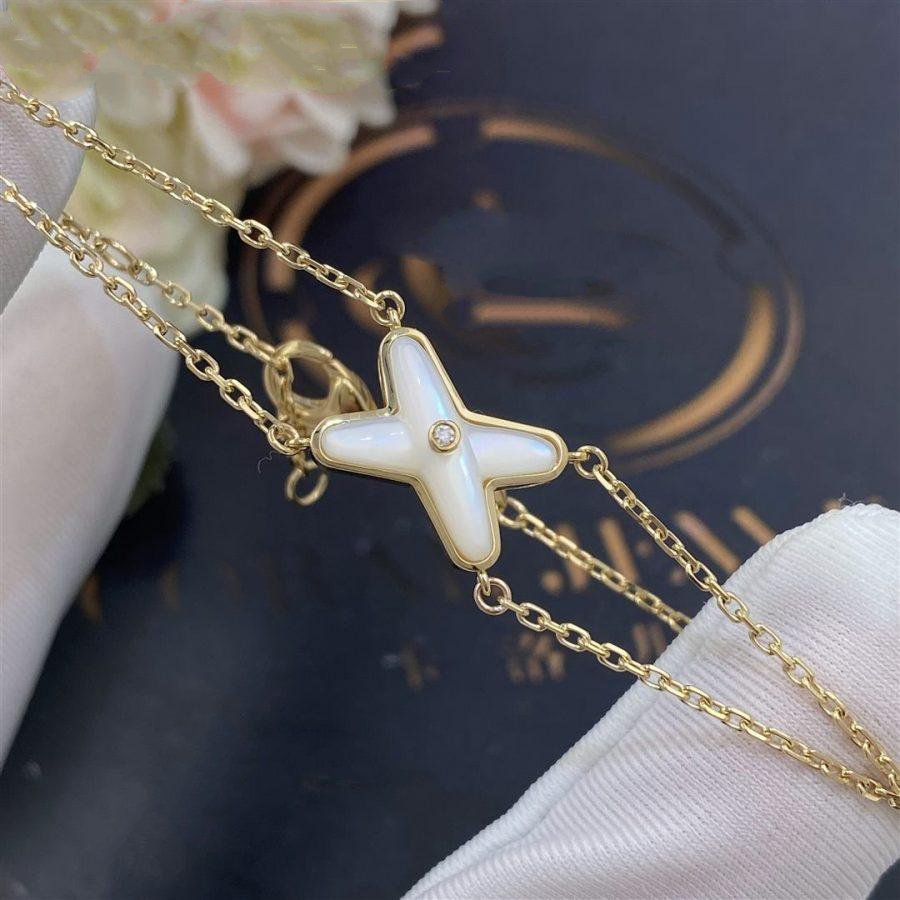 Mysitc JEUX BRACELET WHITE MOP GOLD 1 DIAMOND