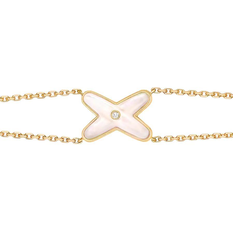 Mysitc JEUX BRACELET WHITE MOP GOLD 1 DIAMOND