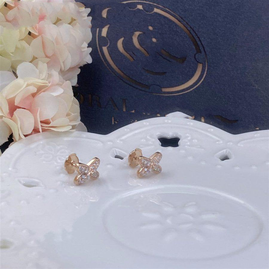 Mysitc JEUX DE PINK GOLD DIAMOND EARRINGS
