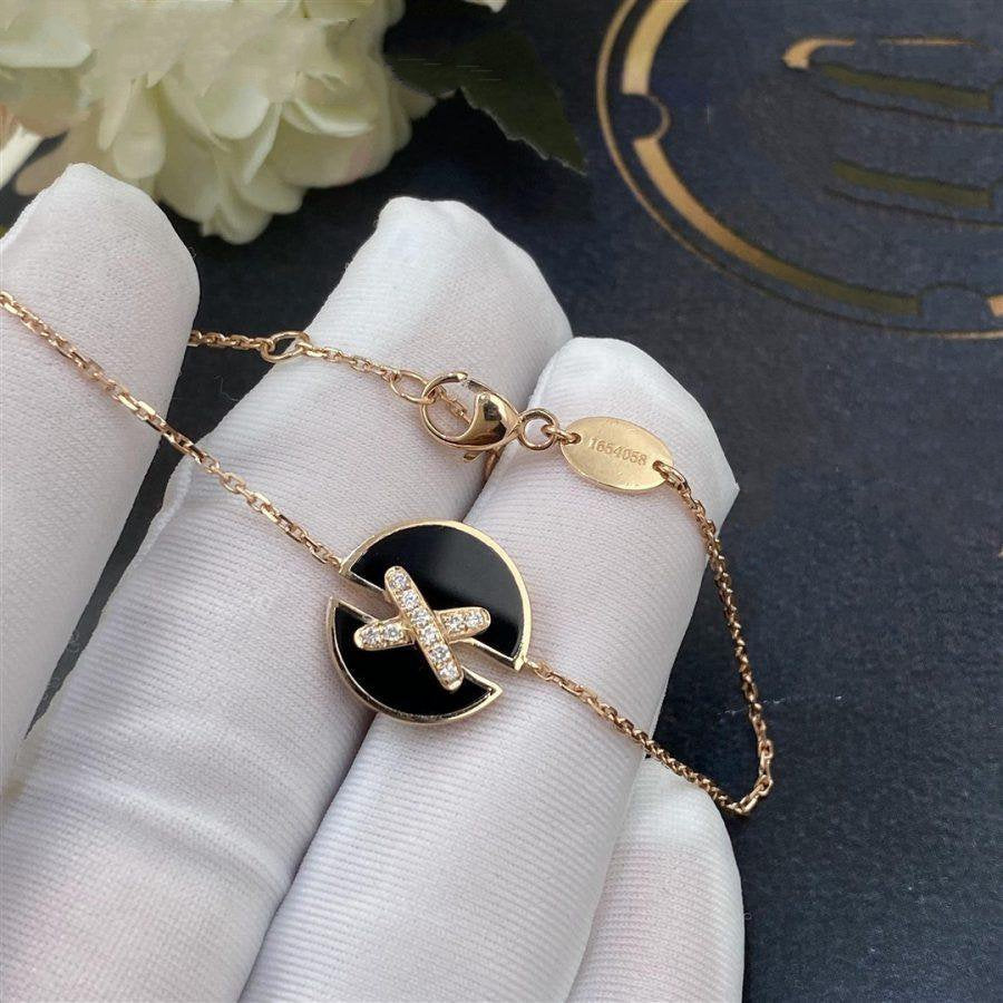 Mysitc JEUX DE BRACELET ONYX PINK GOLD DIAMOND
