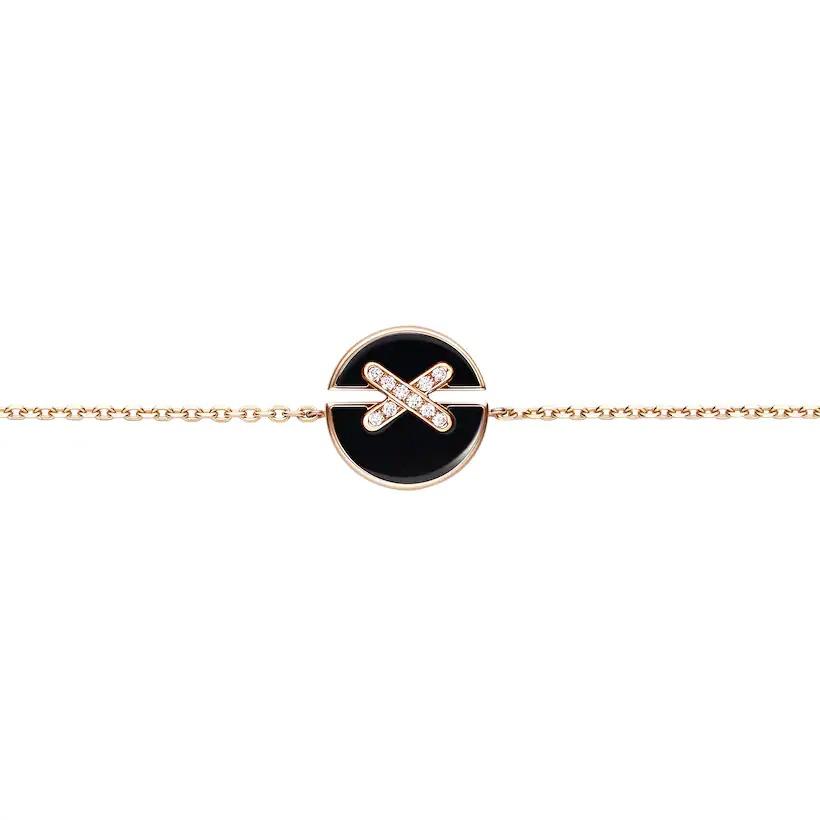 Mysitc JEUX DE BRACELET ONYX PINK GOLD DIAMOND
