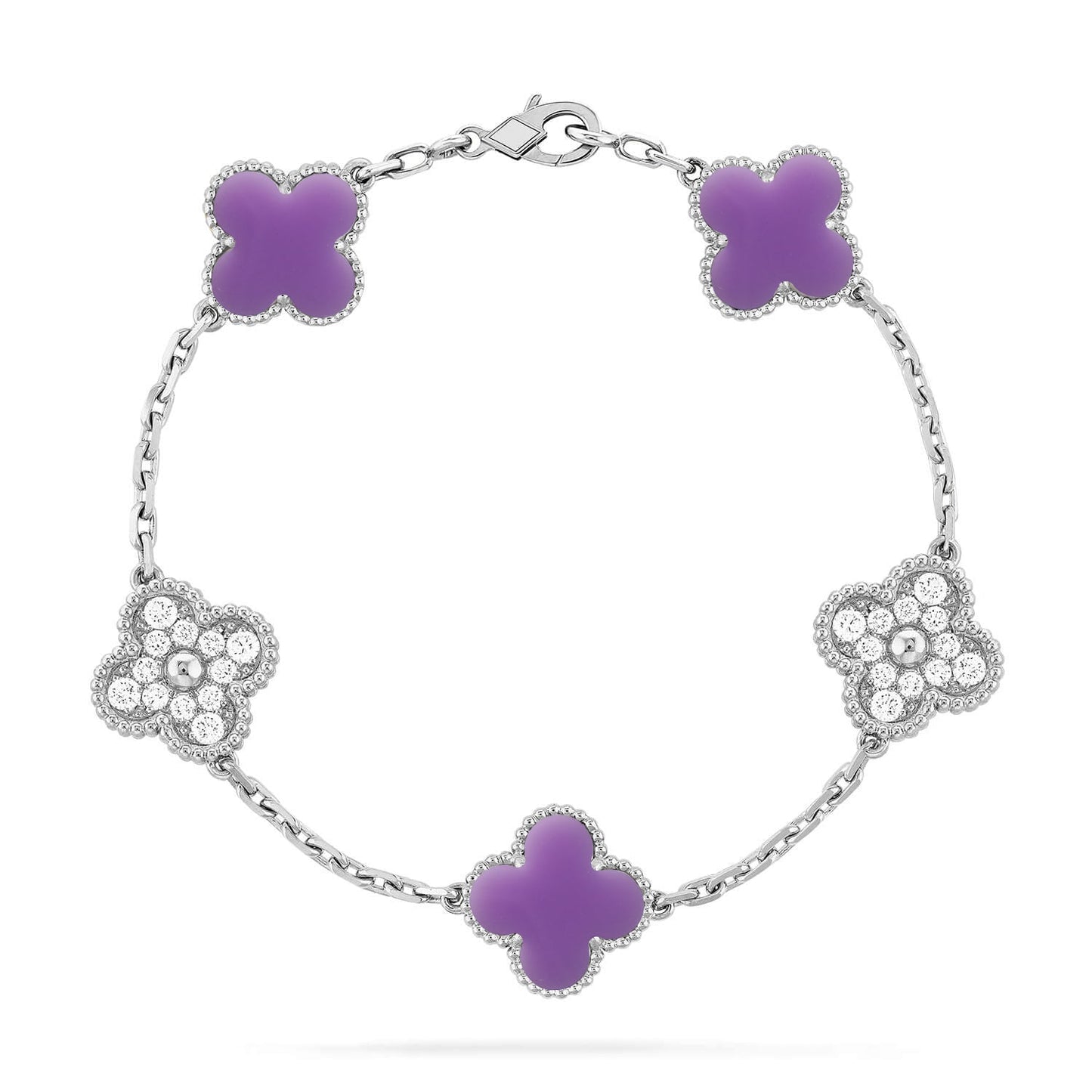 [Mysitc ]New CLOVER 5 MOTIF LIGHT PURPLE BRACELET COLLECTION