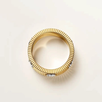 Mystic NEW MODEL LOVE 6.5 MM RING ，6 DIAMONDS