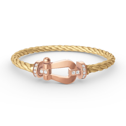Mysitc FORCE LARGE HORSESHOE HALF DIAMOND BRACELET ROSE GOLD