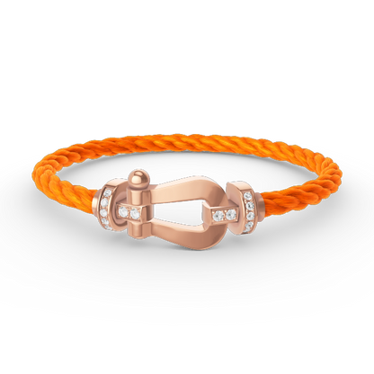 Mysitc FORCE LARGE HORSESHOE HALF DIAMOND BRACELET ROSE GOLD