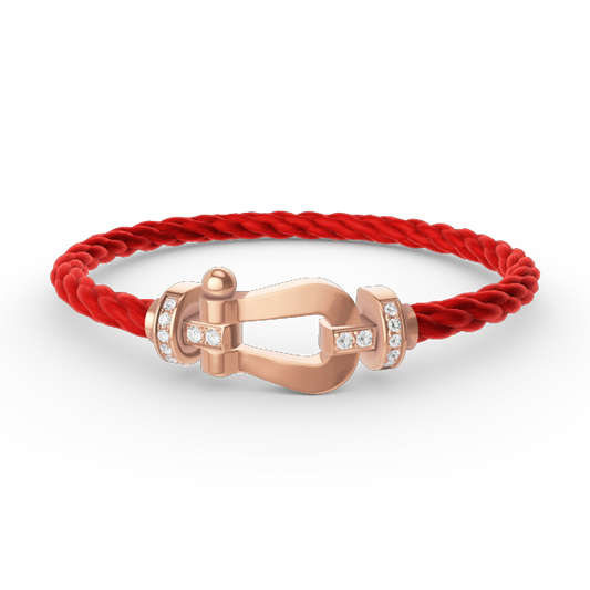 Mysitc FORCE LARGE HORSESHOE HALF DIAMOND BRACELET ROSE GOLD