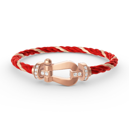 Mysitc FORCE LARGE HORSESHOE HALF DIAMOND BRACELET ROSE GOLD