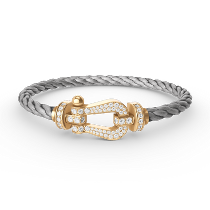 Mysitc FORCE LARGE HORSESHOE FULL DIAMOND BRACELET GOLD