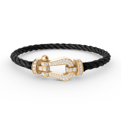 Mysitc FORCE LARGE HORSESHOE FULL DIAMOND BRACELET GOLD