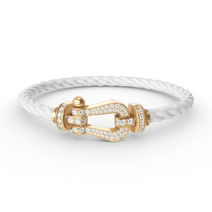 Mysitc FORCE LARGE HORSESHOE FULL DIAMOND BRACELET GOLD