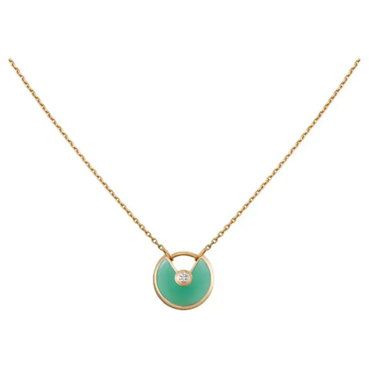 Mysitc AMULETTE GOLD MALACHITE NECKLACE