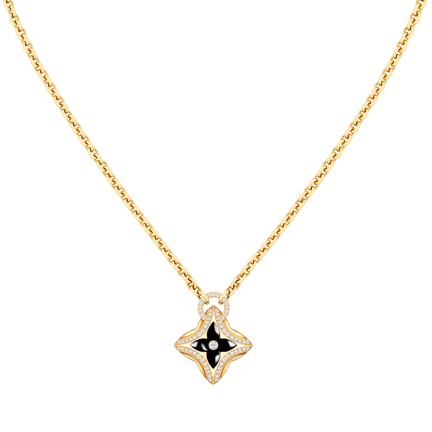 Mysitc STAR PEDANT PINK GOLD DIAMOND NECKLACE