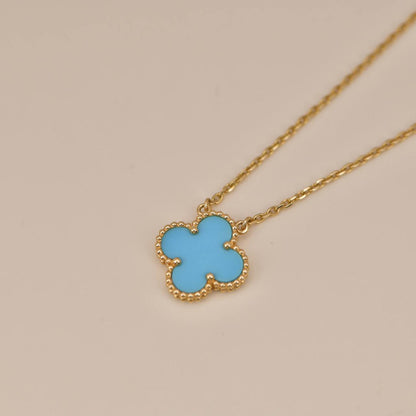 Mysitc CLOVER 15MM VINTAGE TURQUOISE NECKLACE