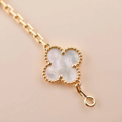 [Mysitc ]New CLOVER WHITE PEARL MOP 5 MOTIF BRACELET COLLECTION