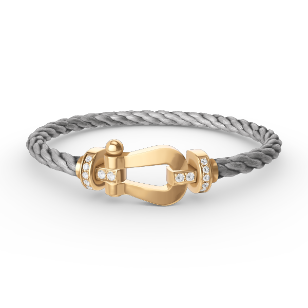 Mysitc FORCE LARGE HORSESHOE HALF DIAMOND BRACELET GOLD