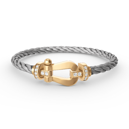 Mysitc FORCE LARGE HORSESHOE HALF DIAMOND BRACELET GOLD