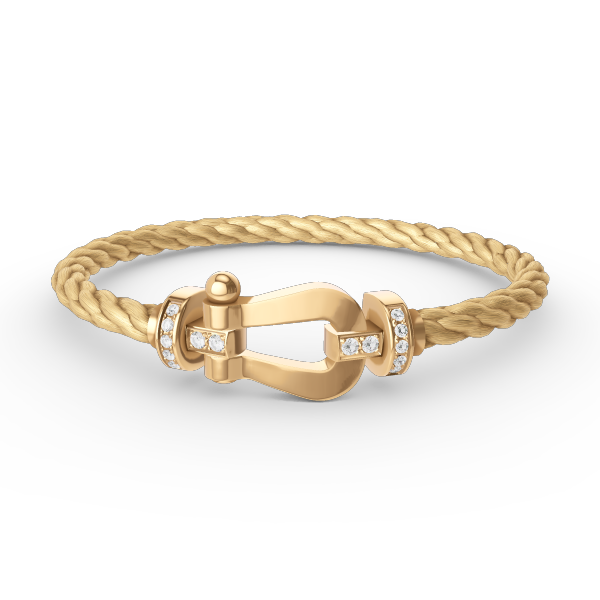 Mysitc FORCE LARGE HORSESHOE HALF DIAMOND BRACELET GOLD