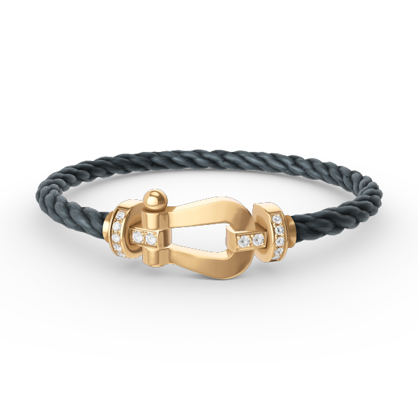 Mysitc FORCE LARGE HORSESHOE HALF DIAMOND BRACELET GOLD
