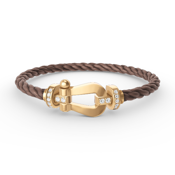 Mysitc FORCE LARGE HORSESHOE HALF DIAMOND BRACELET GOLD