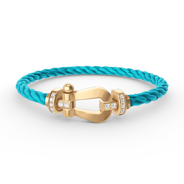 Mysitc FORCE LARGE HORSESHOE HALF DIAMOND BRACELET GOLD