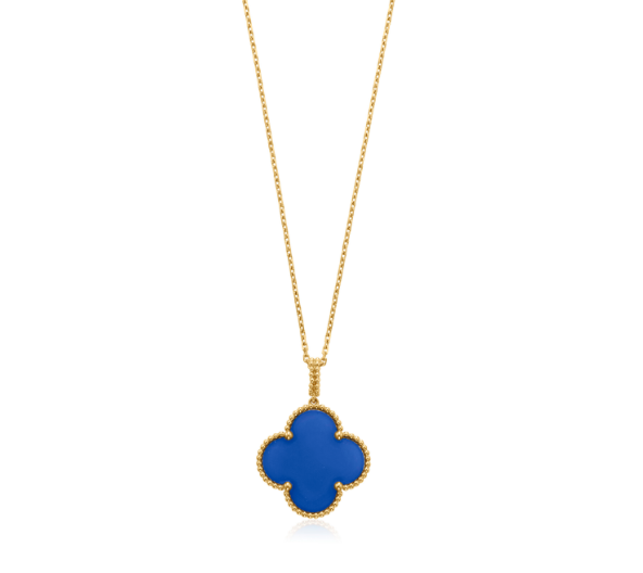 Mysitc CLOVER 25MM NECKLACE TURQUOISE ROSE GOLD