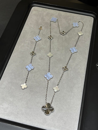 [Mysitc ] 25 NEW CLOVER 15 MOTIFS PURPLE CHALCEDONY