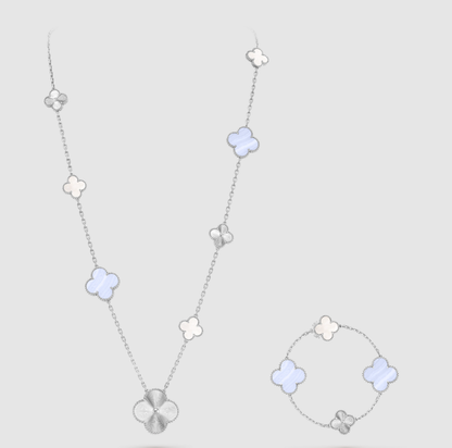 [Mysitc ] 25 NEW CLOVER 15 MOTIFS PURPLE CHALCEDONY
