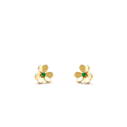 Mysitc FRIVOLE  FLOWER MALACHITE EARRINGS