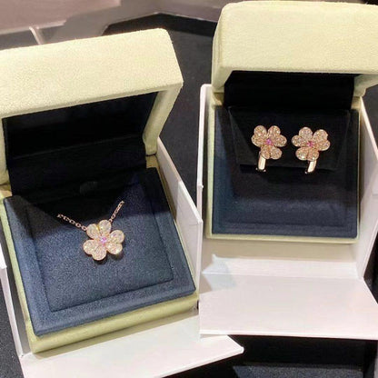 Mysitc FRIVOLE ROSE GOLD FLOWER DIAMOND NECKLACE