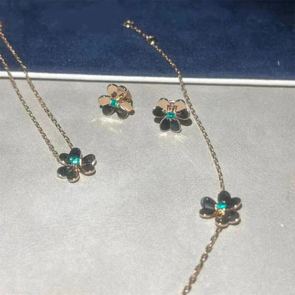 Mysitc FRIVOLE  FLOWER MALACHITE EARRINGS