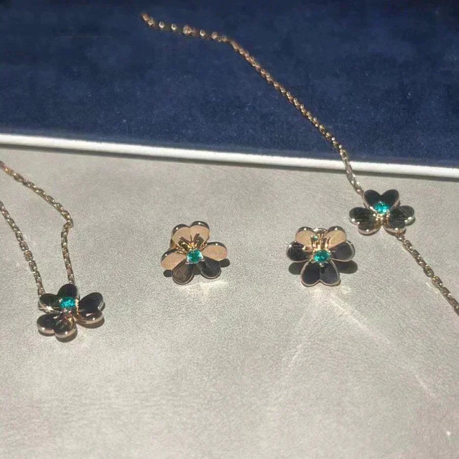Mysitc FRIVOLE  FLOWER MALACHITE EARRINGS