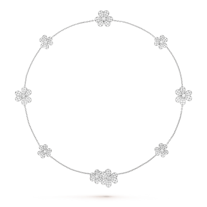 Mysitc FRIVOLE SILVER 9 FLOWERS NECKLACE