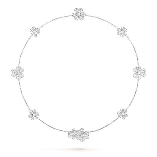 Mysitc FRIVOLE SILVER 9 FLOWERS NECKLACE