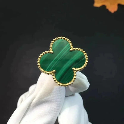 Mysitc CLOVER MALACHITE RING